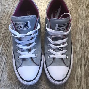 Converse- Grey, Pink, White. Only worn twice!